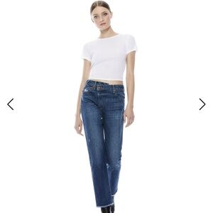 Alice + Olivia Dark Blue Women Jeans